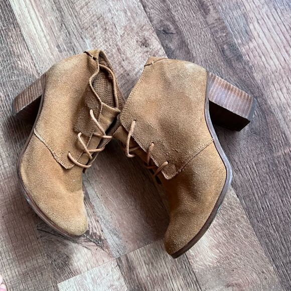 Toms lunata chunky heel lace up booties - Picture 4 of 6